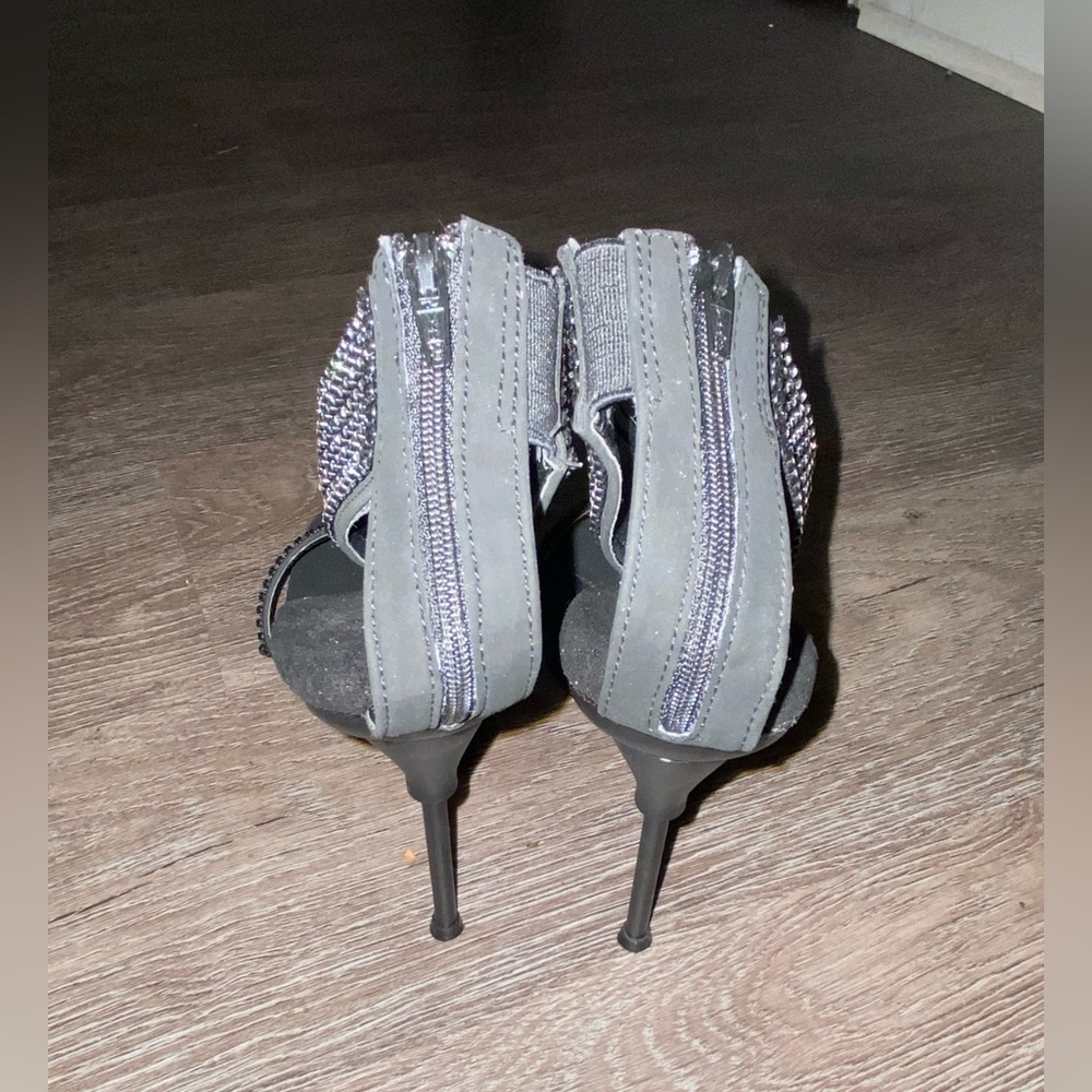 Rhinestone Ankle Cuff Mini Platform Stiletto High… - image 3